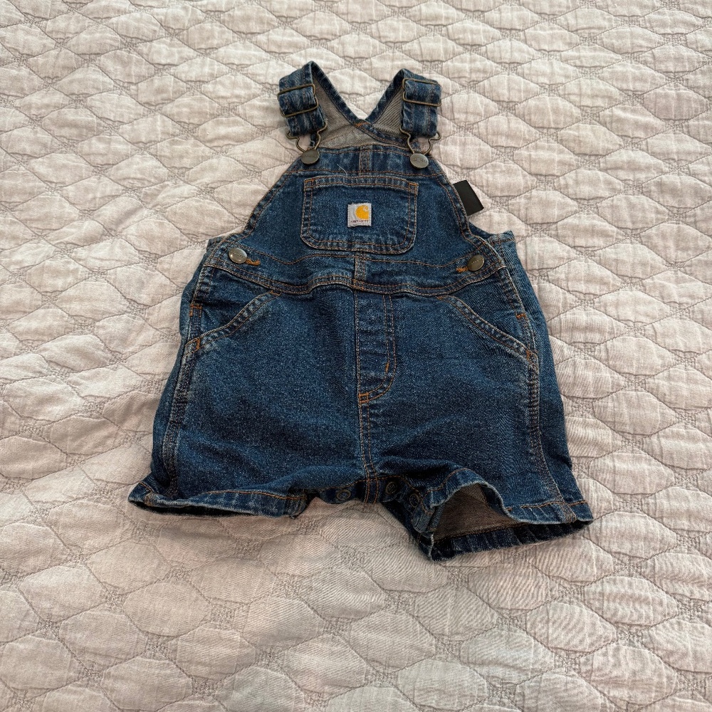 Carhartt denim short overalls